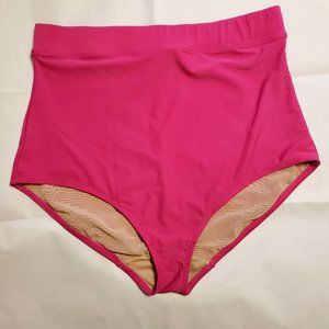 High Waist Swim Bottoms Pink 22